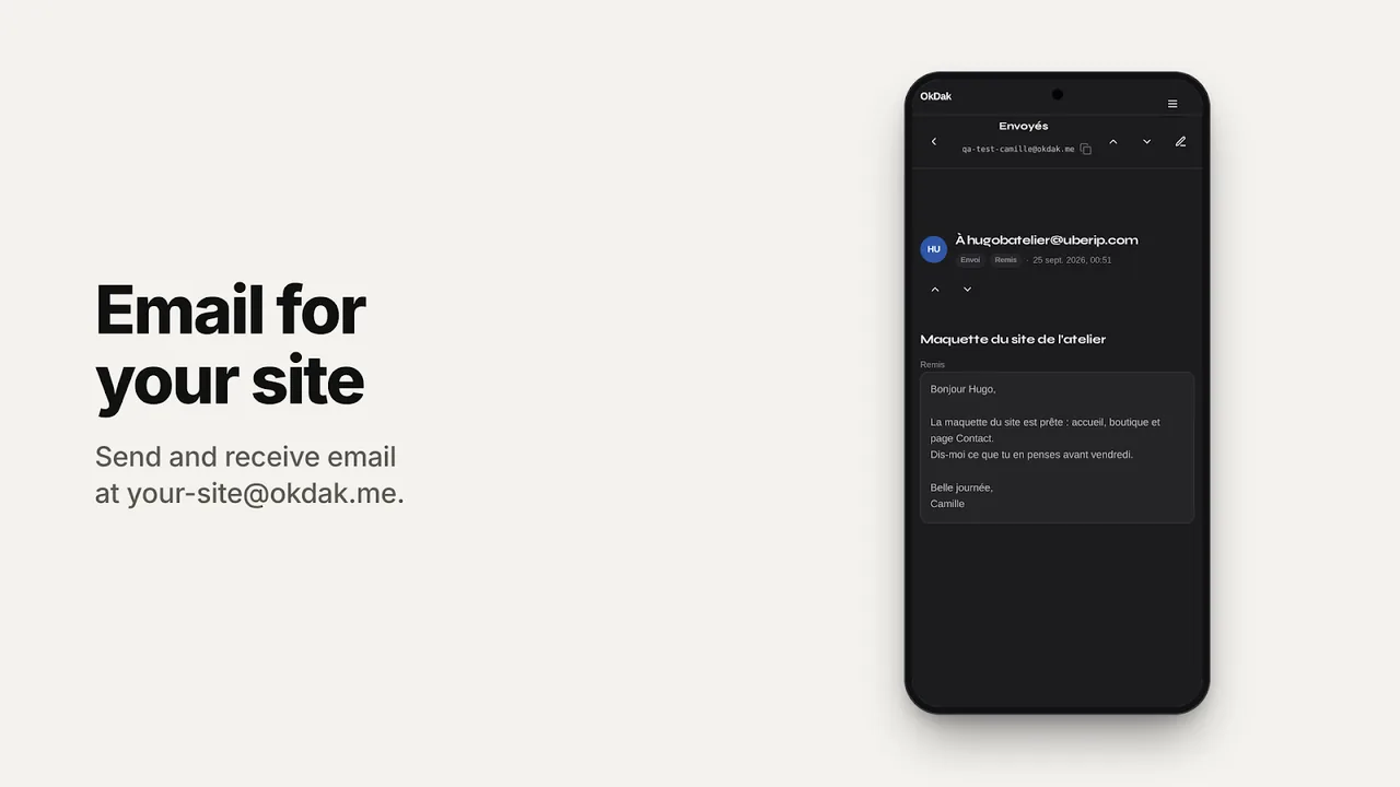L'email de ton site